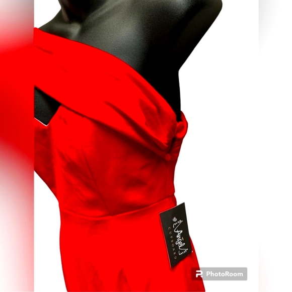 (M)⚘️❤️Morning Mist Red Hearthrob Mini Cocktail Dress⚘️Ptp 13×L31" - Picture 5 of 7